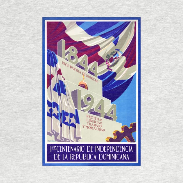 Vintage Travel Poster Dominican Republic Centennial Celebrations 1844-1944 by vintagetreasure